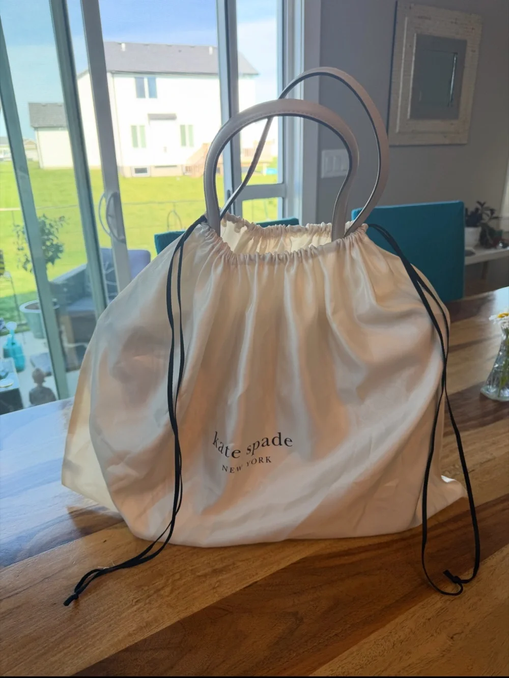 kate spade Cream and Black Floral Pattern Tote